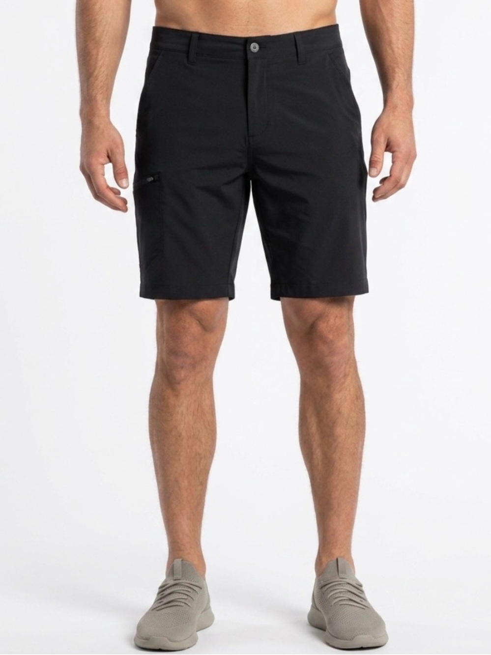 Weatherproof Vintage Men's UPF 50 Stretch Performance Tech Shorts, Black, 34